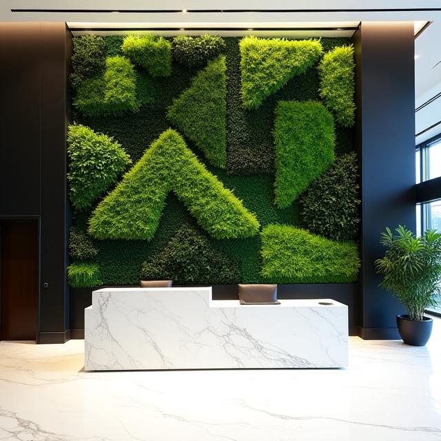 Corporate lobby living wall